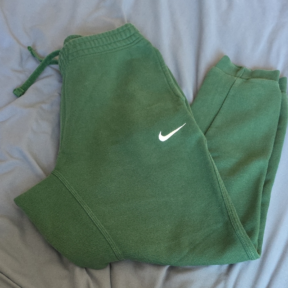 Nike Green Joggers with White Logo